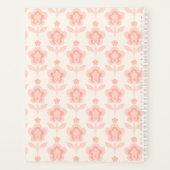 Pfirsichfarben Pfirsichfarben Blume Kunst, Dichtun Planer (Rückseite)