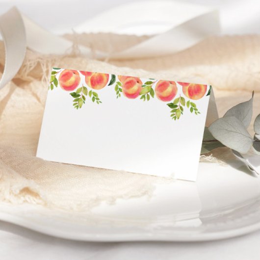 Pfirsichfarben. Platzkarten für Aquarellfarben