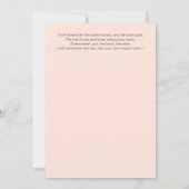 Pfirsichfarben Rose Grünes Foto Vielen Dank Karten (Rückseite)