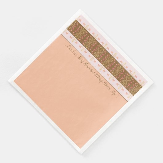 Pfirsichfarben Serviette (Ecke)