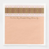 Pfirsichfarben Serviette (Vorderseite)