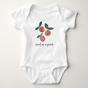 Pfirsichfarben Sweet als Peach Baby Bodysuit Baby Strampler