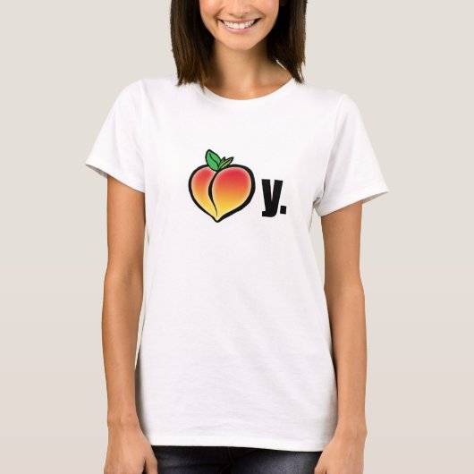 Pfirsichfarben T-Shirt (Vorderseite)