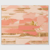 Pfirsichfarben und goldene Markierungen Geschenkpapier (Flach)