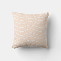 Pfirsichfarben und Weiße Wavy Lines Design