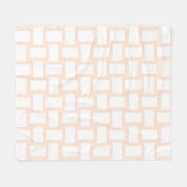 Pfirsichfarben und weißes Webdesign Fleecedecke (Vorderseite (Horizontal))