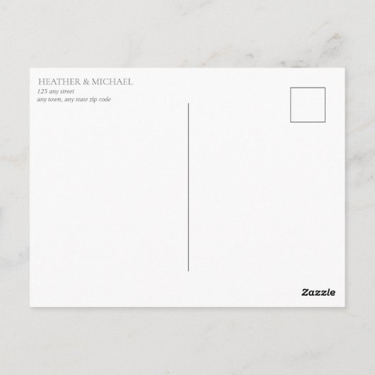 Pfirsichfarbene Aquarellfarben Verspätung des Datu Postkarte (Rückseite)