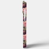 Pfirsichfarbene Blume für das Monogramm Lila Diama Case-Mate iPhone Hülle (Rückseite / Links)