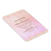Pfirsichfarbene Hochzeitskarte Magnet (Rechte Seite)
