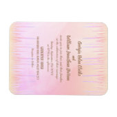 Pfirsichfarbene Hochzeitskarte Magnet (Horizontal)