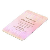 Pfirsichfarbene Hochzeitskarte Magnet (Linke Seite)