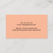 Pfirsichfarbene Niedliche Pfirsichfarben für die D Visitenkarte (Rückseite)