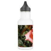 Pfirsichfarbene rosa Rose Edelstahlflasche (Links)