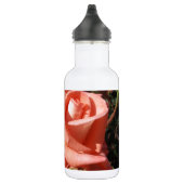 Pfirsichfarbene rosa Rose Edelstahlflasche (Rechts)