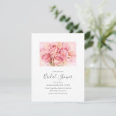 Pfirsichfarbene Rose Einladung (Stehend Vorderseite)