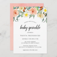 Pfirsichfarbene Rose Floral Girl Baby Sprinkle
