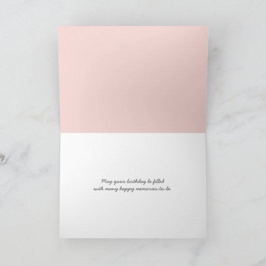 pfirsichfarbene Rose Geburtstag Karte (Innenseite)