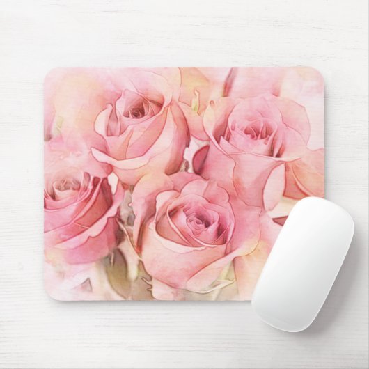 Pfirsichfarbene Rose Mousepad (Mit Mouse)