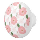 Pfirsichfarbene Rose Pinselstrich Pinselstriche Gi Keramikknauf (Rechts)