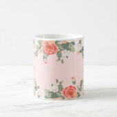 Pfirsichfarbene Rose Rosa Rosa Personalisiert Kaffeetasse (Mittel)