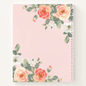 Pfirsichfarbene Rose Rosa Rosa Personalisiert Notizblock (Rückseite)