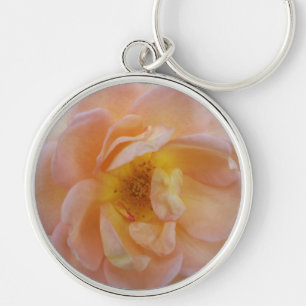 Pfirsichfarbene Rose Schlüsselanhänger