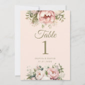 Pfirsichfarbene und rosafarbene Hochzeitsstimmung (Rückseite)