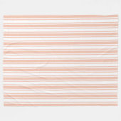 Pfirsichfarbene und weiße Streifen Fleecedecke (Vorderseite (Horizontal))