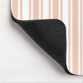 Pfirsichfarbene und weiße Streifen Mousepad (Ecke)