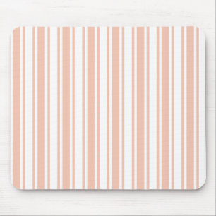 Pfirsichfarbene und weiße Streifen Mousepad