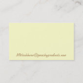 Pfirsichfarbene Visitenkarte (Rückseite)