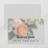 Pfirsichfarbener Strauß Save the Date Einladung (Vorne/Hinten)