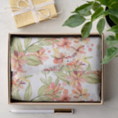 Pfirsichfarbenes Blumenpapier Seidenpapier (Geschenk)