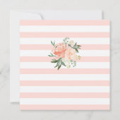 Pfirsichfarbenes Brautparty Wasserfarbe Rose Einladung (Rückseite)