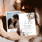 Pfirsichfarbenes Foto Save The Date