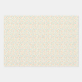 Pfirsichfarbenes Kariertes Schleifpapier Geschenkpapier Set (Vorderseite 3)