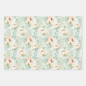 Pfirsichfarbenes Kariertes Schleifpapier Geschenkpapier Set (Vorderseite)