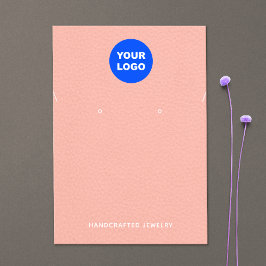 Pfirsichfarbenes Logo hinzufügen, um die Ketten-Co Visitenkarte