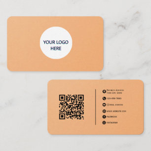 Pfirsichfarbenes, Minimalistisch anpassbares und s Visitenkarte