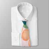 Pfirsichfarbenes Personalisiertes Muster Krawatte (Gebunden)