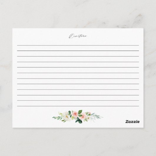 Pfirsichfarbenes Pfirsichrosa Blumengarten Rezeptk Postkarte (Rückseite)