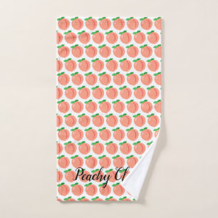Pfirsichfarbenes sauberes handtowel handtuch