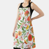 Pfirsichfarbenes tropisches Fruchtmuster Vintag. Schürze (InSitu)