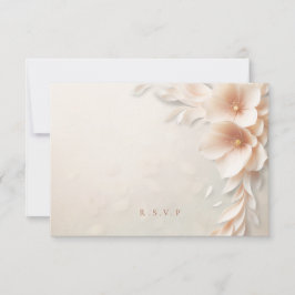 Pfirsichflorale Hochzeitsessen UAWG RSVP Karte