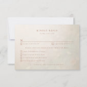 Pfirsichflorale Hochzeitsessen UAWG RSVP Karte (Rückseite)