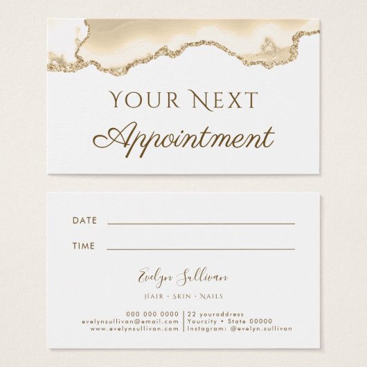 Pfirsichflugkarte (Vorne & Hinten)