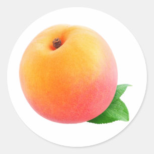 Pfirsichfrucht Runder Aufkleber