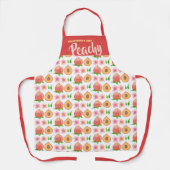 Pfirsichfrüchte Blüten personalisierte Kochküche Schürze (Vorderseite)