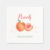 Pfirsichfrüchte Papier Napkins Serviette (Vorderseite)