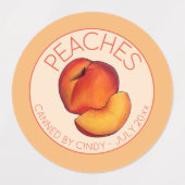 Pfirsichfrüchte Zuhause Canning Pfirsiche Etiketten (Design 2)